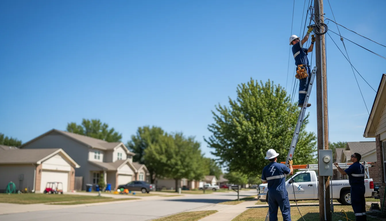 Residential electrician providing installation services in Centerville, KS